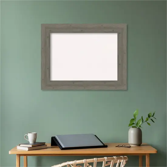 Fencepost Wood Framed Corkboard, White Cork Grey {6}