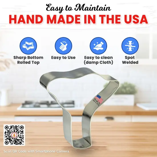 CookieCutter.Com Brand Brand Chanterelle Mushroom Cookie Cutter 3.25 in, Tin Plate Steel, Handmade in USA {6}