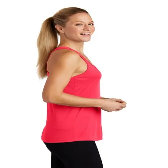 Sport-Tek&reg; Women's PosiCharge Racerback Tank Top Iron grey {4}