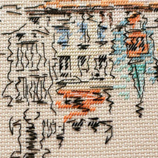 Cross-stitch kit Colored town-1 {6}