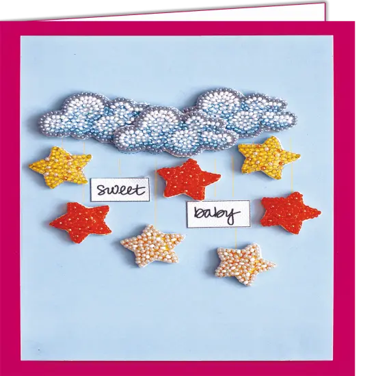 Postcard cross-stitch kit - Among stars and clouds {3}