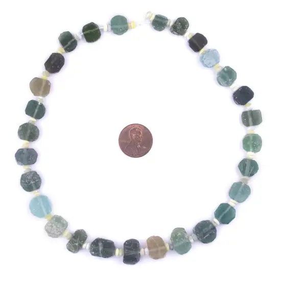 Circular - 8-11mm Roman Glass Beads, Genuine Glass Found in Afghanistan, Matte Glass Beads for Jewelry Making, The Bead Chest {2}