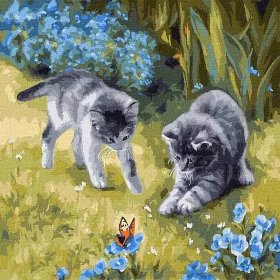 Painting by Numbers kit Cats in the garden KHO4252 {2}