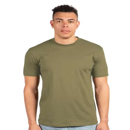 Next Level® Premium Cotton Crewneck Short Sleeve T-Shirt Military green {1}