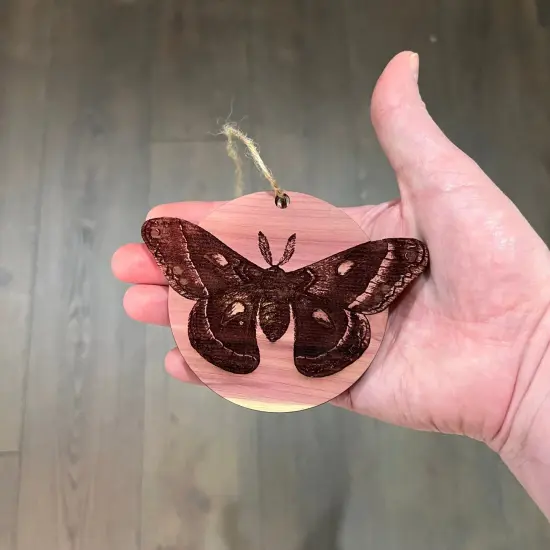Cecropia Moth - Cedar Ornament {4}