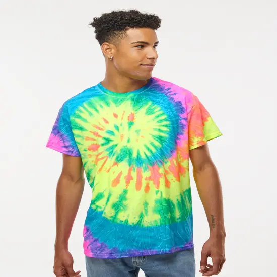 Colortone® Multi-Color Tie-Dyed Crewneck Short Sleeve T-Shirt Wild spider {4}