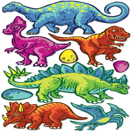 Sticko Dinos Metallic Foiled Dimensional Stickers {1}