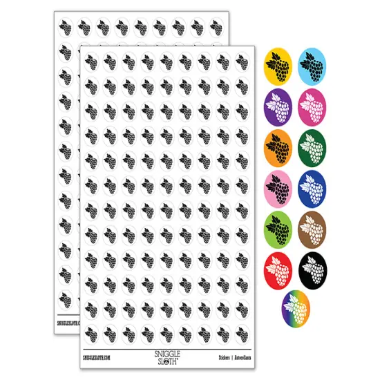 Raspberry Blackberry Fruit 200+ 0.50" Round Stickers Brown {1}