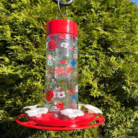 Hummingbird Feeder Vintage Floral {5}