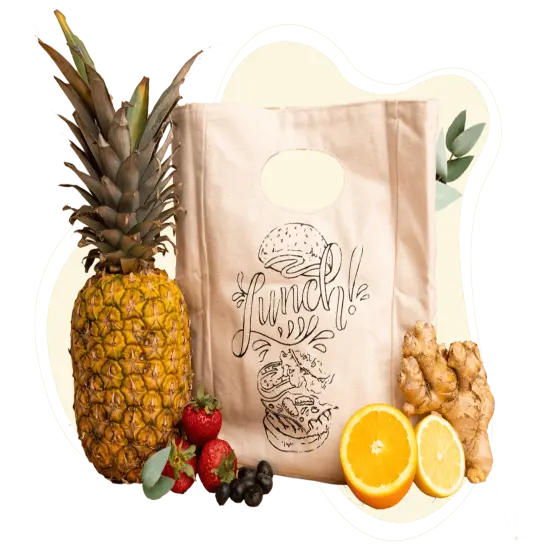 Canvas Lunch Tote Bag {4}