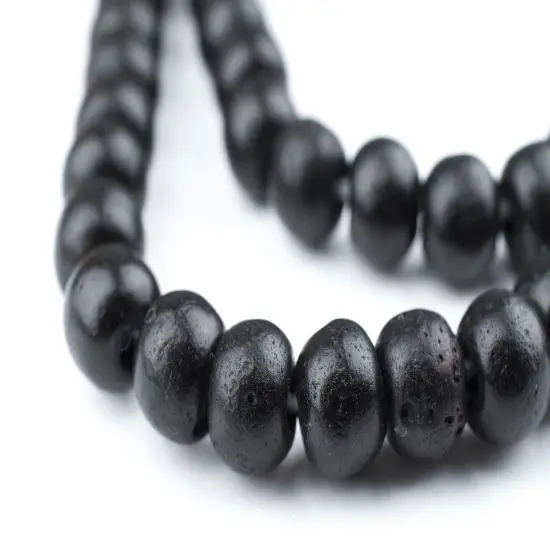 The Bead Chest 108 8mm Black Bone Mala Beads - Handmade Fair Trade Nepal Prayer Rosary Beads Necklace for Mediation, Yoga, Jewelry Making, Crafts {1}