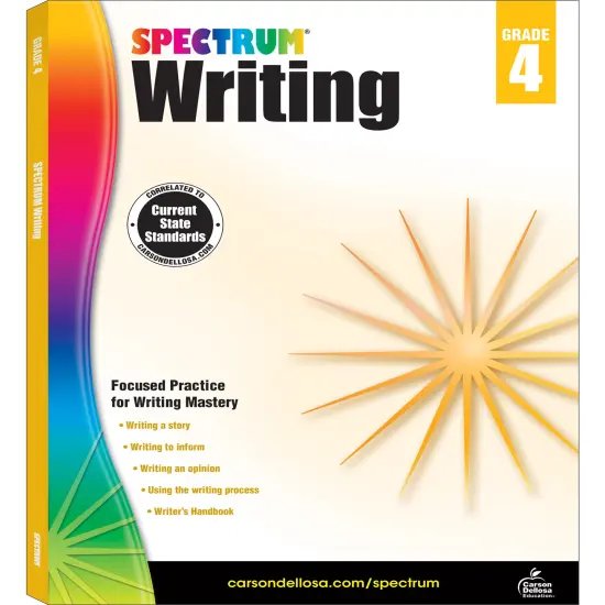 Spectrum Writing 4th Grade Workbooks, Learn to Write a Story, to Inform, an Opinion, Handwriting Practice for Kids 8-10, Classroom or Homeschool Curriculum {1}