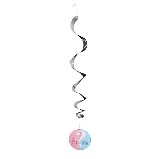 Vibrant Gender Reveal Hanging Swirl Decorations to Add a Touch of Whimsical Charm | Raheev&reg; {2}