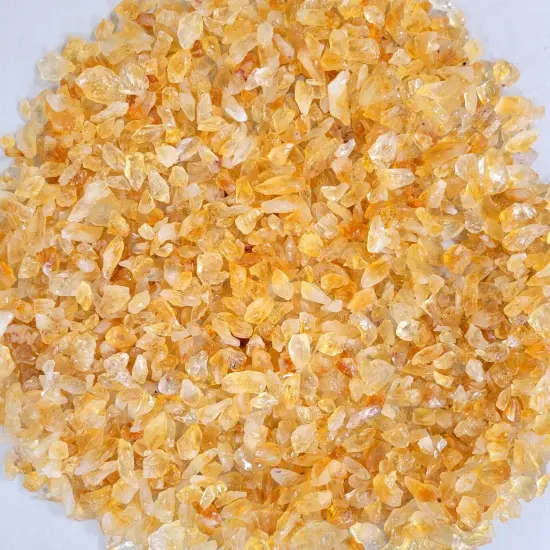 Crushed Raw Citrine Crystals - Tiny Pieces Bulk {4}