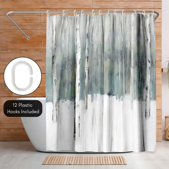 Americanflat 71" x 74" Shower Curtain, Winters Trail II by PI Creative Art {5}