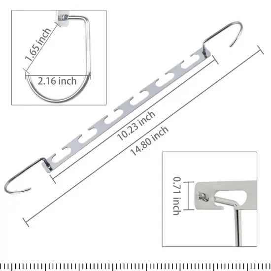 Kitcheniva 6 Pack Metal Closet Hanger Organizer Hook {4}
