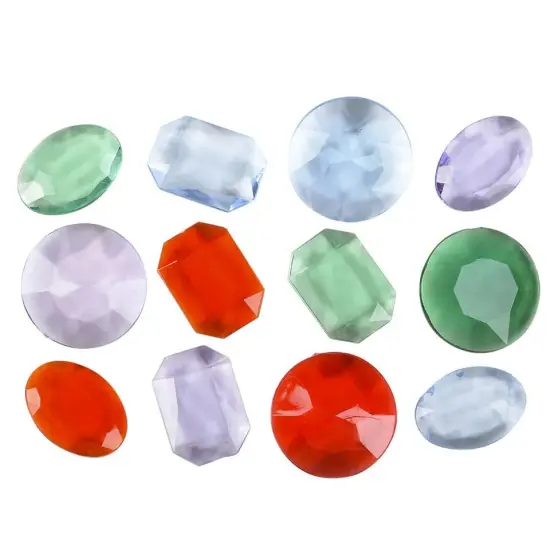 144 Large Pirate Treasure Gems Jewelry Diamond Rhinestone Jewels Party Craft {2}