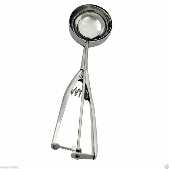 4cm Stainless Steel Ice Cream Mashed Potato Cookie Scoop Spoon Spring Handle {1}