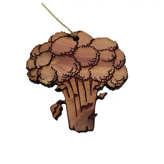 Broccoli - Cedar Ornament {1}