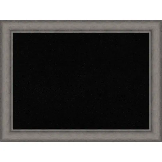 Burnished Concrete Wood Framed Corkboard, Black Cork {1}