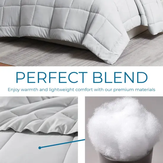 Nestl Down Alternative Comforter Light Grey {5}