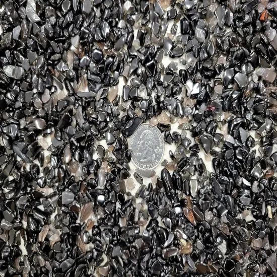 Tumbled Black Obsidian Crystal Chips {3}