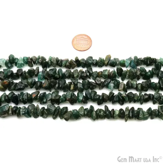 Aventurine Chip Beads, 34 Inch, Natural Chip Strands, Drilled Strung Nugget Beads, 7-10mm, Polished, GemMartUSA (CHAV-70004) {2}