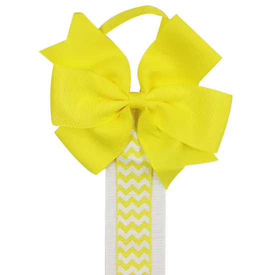 Wrapables Hair Clip and Hair Bow Holder, Yellow Chevron {1}