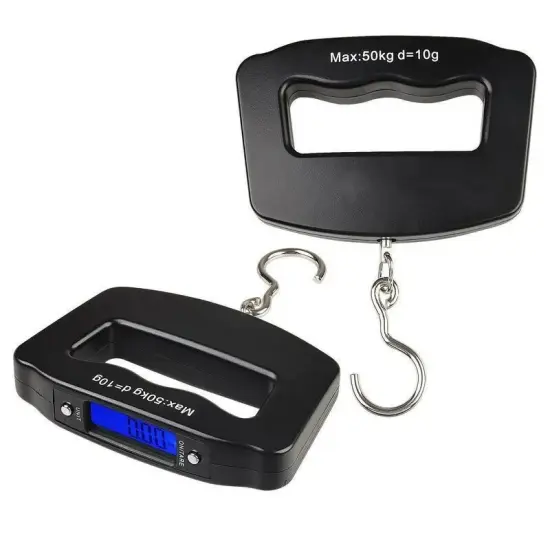 LCD Digital Luggage Scale Portable 50kg/10g Fish Hanging Weight Electronic Hook {1}