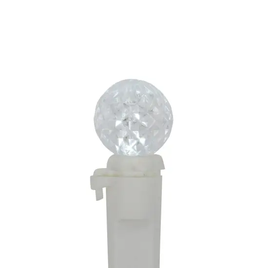 Northlight LED G12 Berry Christmas Lights - Pure White - 16' White Wire - 50ct {5}