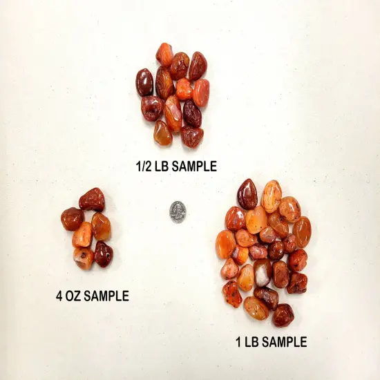 Tumbled Carnelian Crystals - Size Medium 1" to 1.5" {4}