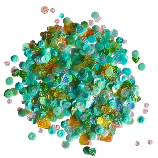 Buttons Galore Loose Sequin Assortments for Craft - 5,000 Pieces 45 Grams Waikiki {1}