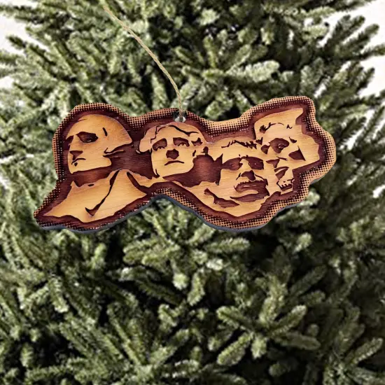 Mount Rushmore 1st Edition - Cedar Ornament {4}