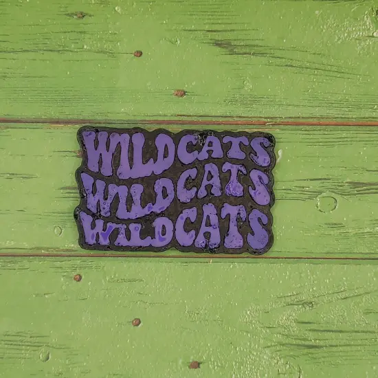 Wildcats 3x Retro Font Silicone Freshie Mold {2}