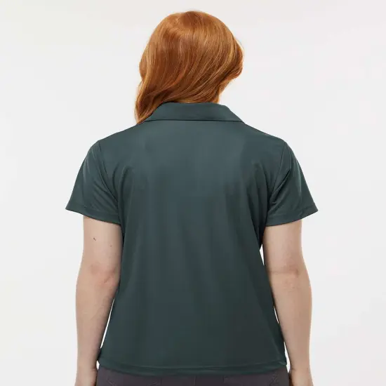 Paragon&reg; Women's Sebring Performance Short Sleeve Polo tee Carbon {6}