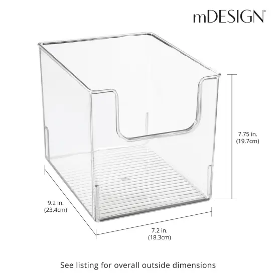 mDesign Plastic Bathroom Storage Organizer Bin with Open Front {3}
