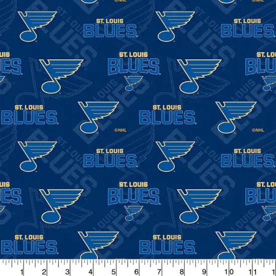 Sykel Enterprises NHL Team Cotton Fabric-Saint Louis Blues Tone on Tone Cotton Quilting Fabric {1}