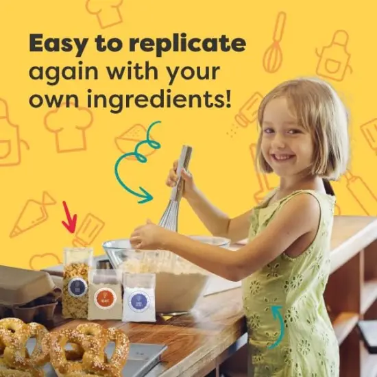 Baketivity Pretzel Making Kit - Real Cooking Set for Kids Ages with Recipe and Ingredients - Kids Baking Set for Girls & Boys - Great Gift for Family Bonding {5}