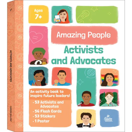 Amazing People: Activists and Advocates Activity Book, 2nd Grade Workbook With Biographies, Learning Activities, Stickers, Flash Cards, Poster, and More for Kids Ages 7 and Up {1}