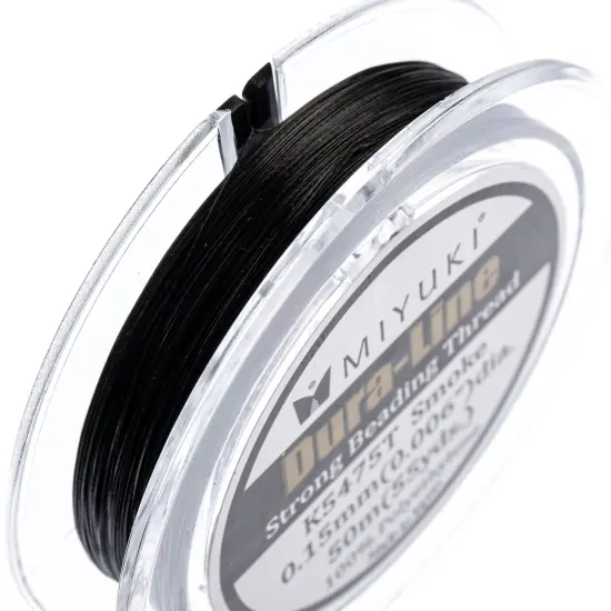 Miyuki Dura-Line 0.15mm Strong Beading Thread, 50m Black {2}
