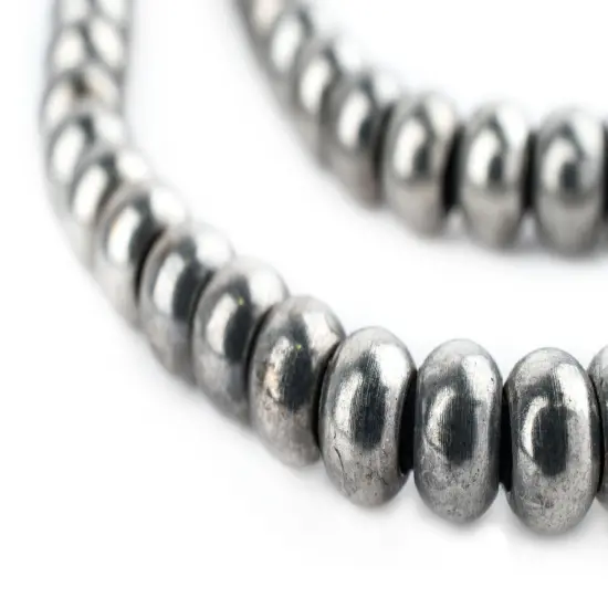 The Bead Chest Silver Padre Beads 9mm, Full Strand of Quality Metal Spacers for DIY Jewelry Design {1}