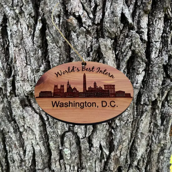worlds Best Intern Washington DC- Cedar Ornament {2}