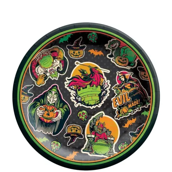 Disney Halloween Villains 6.75" Round Plates {1}
