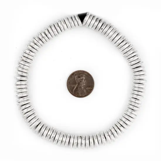 The Bead Chest Silver Donut Beads (10mm) {2}