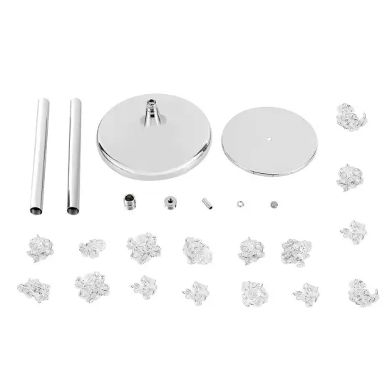 10 Pcs 27.5inch Tall Wedding Centerpieces Silver/Gold Vases Crystal Flower Vase {6}