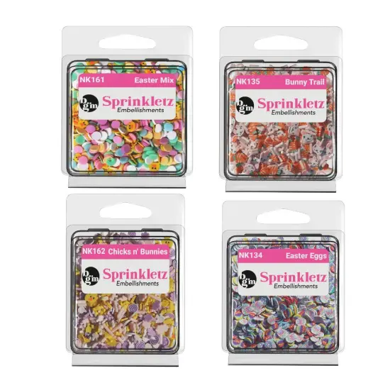 Buttons Galore and More Sprinkletz - Tiny Polymer Clay Embellishments - Easter Bundle 48 grams {1}