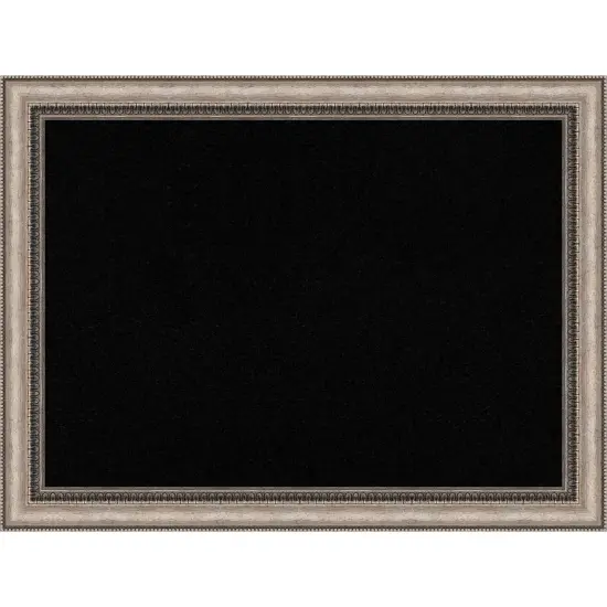 Lyla Ornate Silver Framed Corkboard, Black Cork {1}