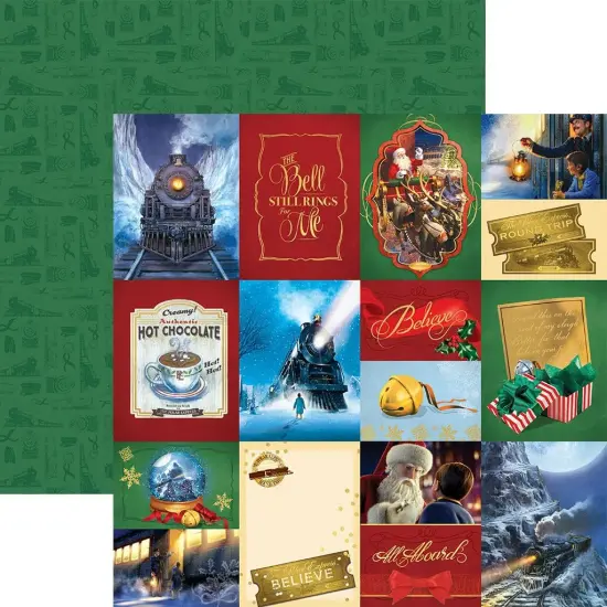 The Polar Express 12" x 12" 9-Sheet Decorative Double Sided Paper Pack for Scrapbooking and Crafts {2}
