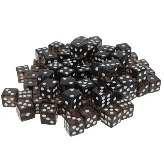 WE Games Clear Dice with Squared Corners - 100 Pack {1}