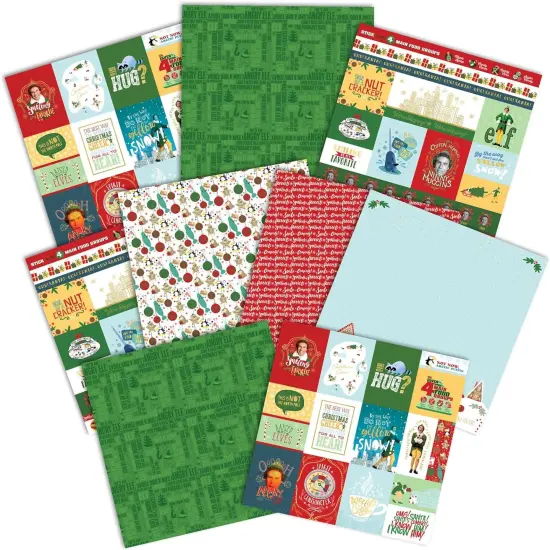 Elf Movie 12" x 12" 9-Sheet Decorative Double Sided Paper Pack for Scrapbooking and Crafts {1}